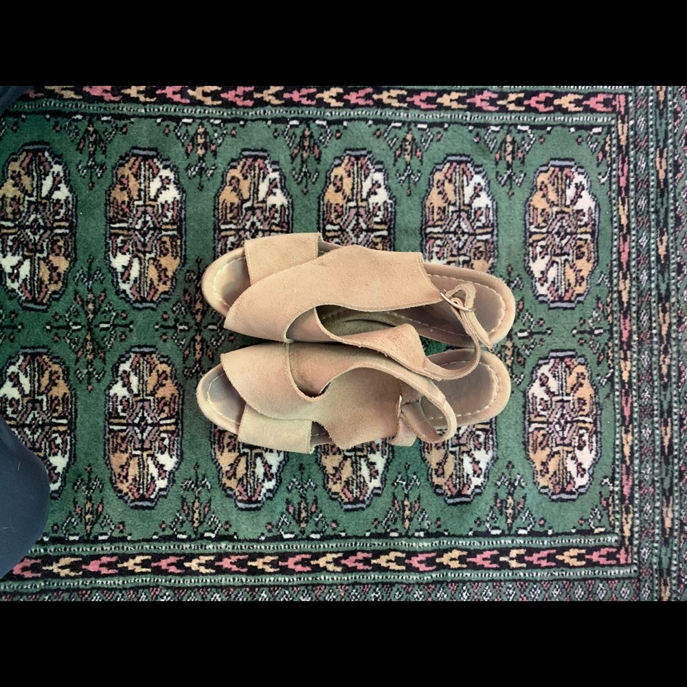 Tan Suede Anthropologie Wedges
